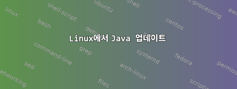 Linux에서 Java 업데이트