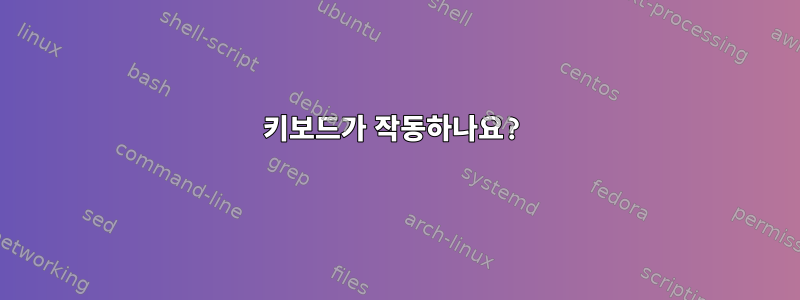 키보드가 작동하나요?