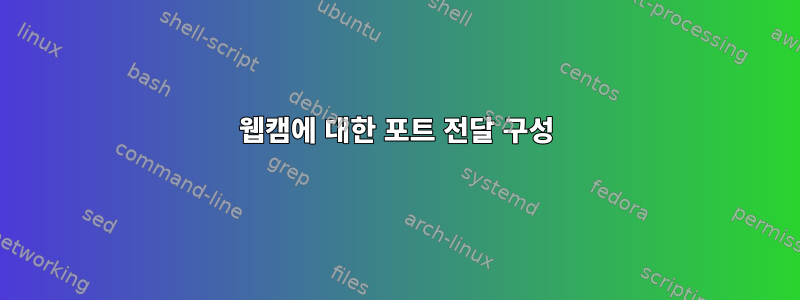 웹캠에 대한 포트 전달 구성