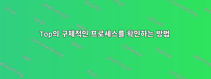 Top의 구체적인 프로세스를 확인하는 방법