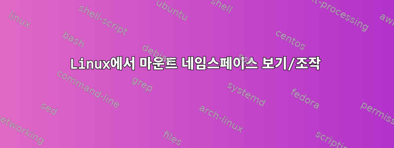 Linux에서 마운트 네임스페이스 보기/조작