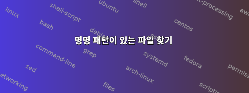 명명 패턴이 있는 파일 찾기