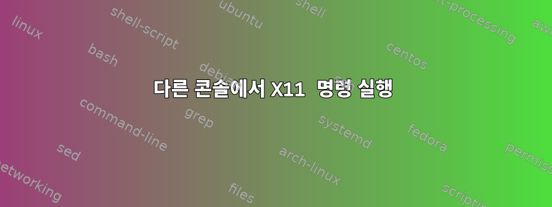 다른 콘솔에서 X11 명령 실행