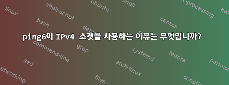 ping6이 IPv4 소켓을 사용하는 이유는 무엇입니까?