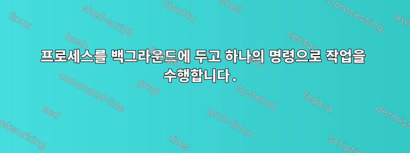 프로세스를 백그라운드에 두고 하나의 명령으로 작업을 수행합니다.