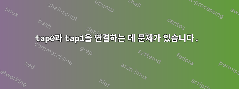 tap0과 tap1을 연결하는 데 문제가 있습니다.