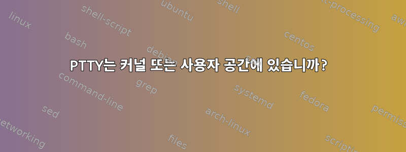 PTTY는 커널 또는 사용자 공간에 있습니까?