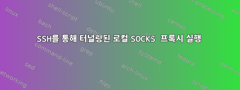 SSH를 통해 터널링된 로컬 SOCKS 프록시 실행