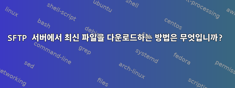 SFTP 서버에서 최신 파일을 다운로드하는 방법은 무엇입니까?