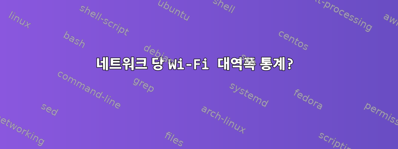 네트워크 당 Wi-Fi 대역폭 통계?