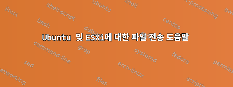 Ubuntu 및 ESXi에 대한 파일 전송 도움말