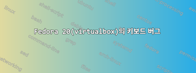 Fedora 20(virtualbox)의 키보드 버그