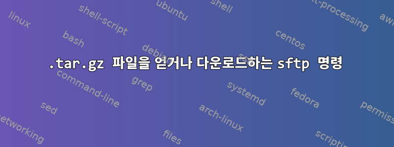 .tar.gz 파일을 얻거나 다운로드하는 sftp 명령