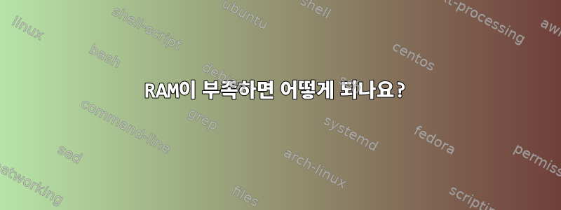 RAM이 부족하면 어떻게 되나요?