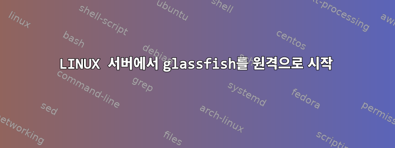 LINUX 서버에서 glassfish를 원격으로 시작