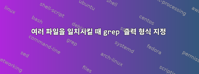 여러 파일을 일치시킬 때 grep 출력 형식 지정