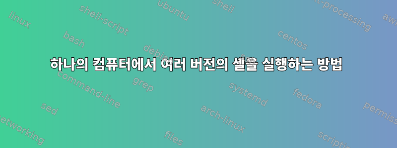 하나의 컴퓨터에서 여러 버전의 셸을 실행하는 방법