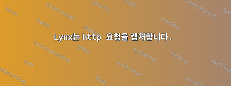 Lynx는 http 요청을 캡처합니다.