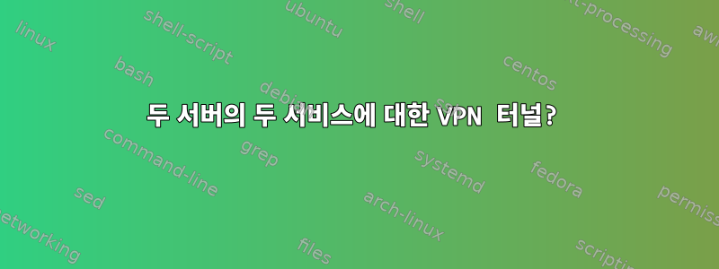 두 서버의 두 서비스에 대한 VPN 터널?