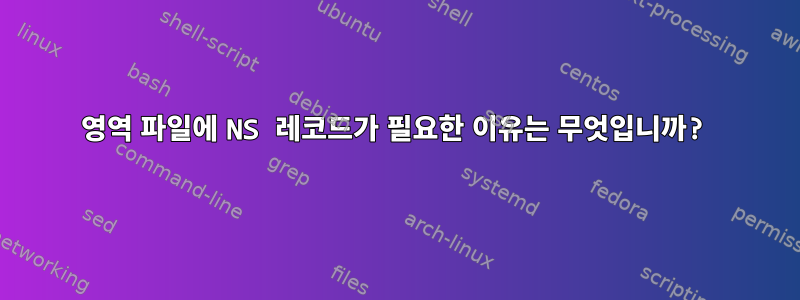 영역 파일에 NS 레코드가 필요한 이유는 무엇입니까?