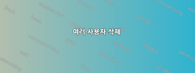 여러 사용자 삭제