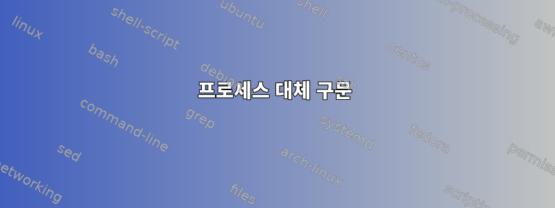 프로세스 대체 구문