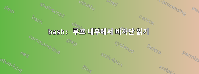 bash: 루프 내부에서 비차단 읽기