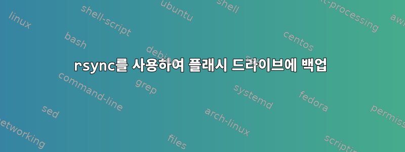 rsync를 사용하여 플래시 드라이브에 백업