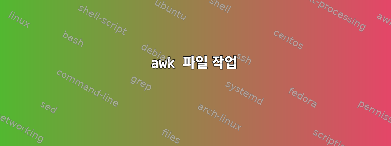 awk 파일 작업