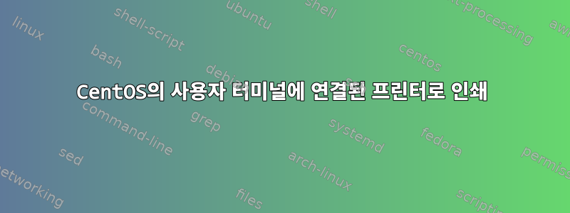 CentOS의 사용자 터미널에 연결된 프린터로 인쇄