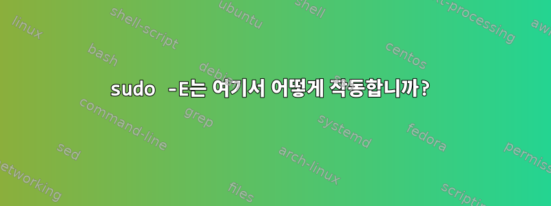 sudo -E는 여기서 어떻게 작동합니까?