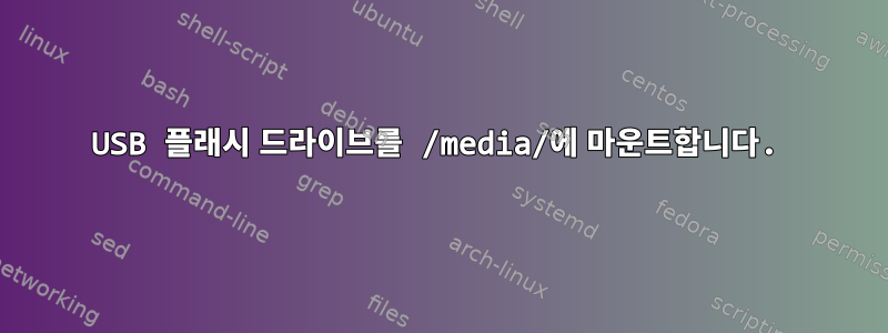 USB 플래시 드라이브를 /media/에 마운트합니다.