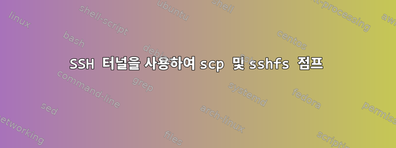 SSH 터널을 사용하여 scp 및 sshfs 점프