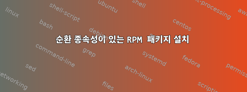 순환 종속성이 있는 RPM 패키지 설치