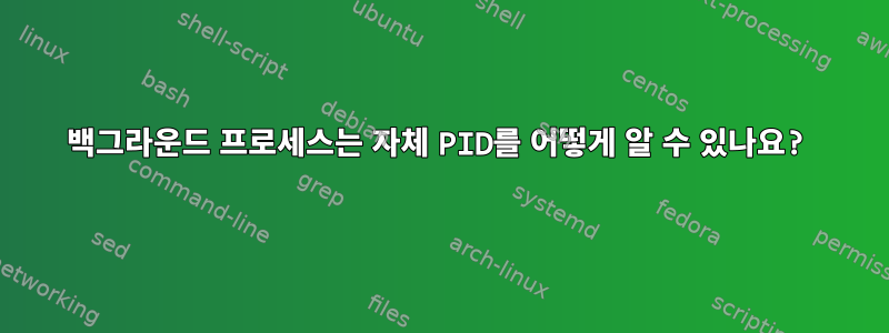 백그라운드 프로세스는 자체 PID를 어떻게 알 수 있나요?