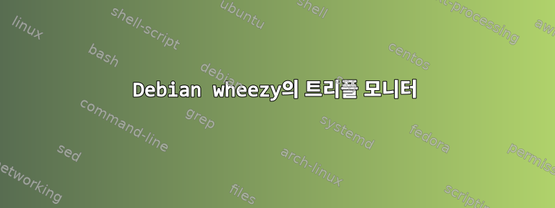 Debian wheezy의 트리플 모니터