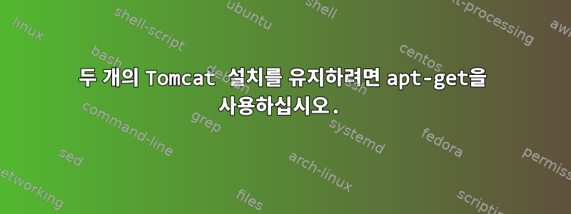 두 개의 Tomcat 설치를 유지하려면 apt-get을 사용하십시오.