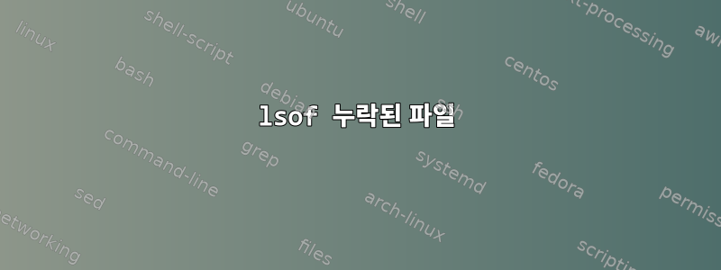 lsof 누락된 파일