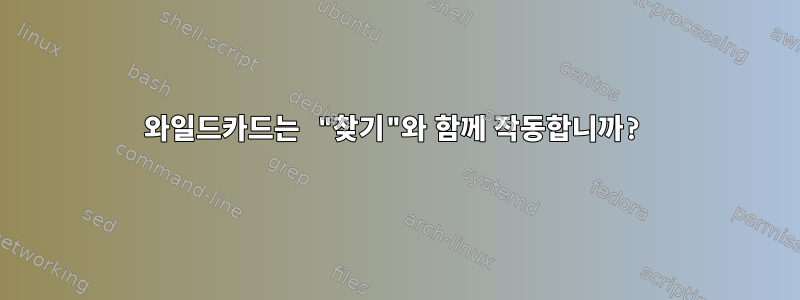 와일드카드는 "찾기"와 함께 작동합니까?