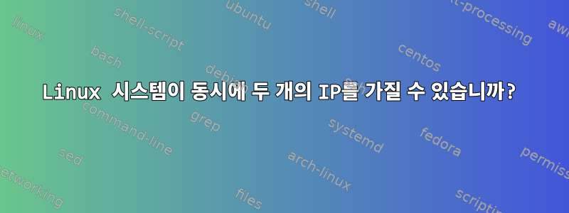 Linux 시스템이 동시에 두 개의 IP를 가질 수 있습니까?