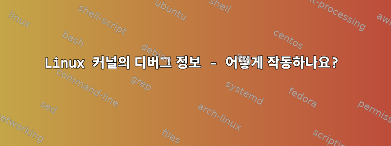 Linux 커널의 디버그 정보 - 어떻게 작동하나요?