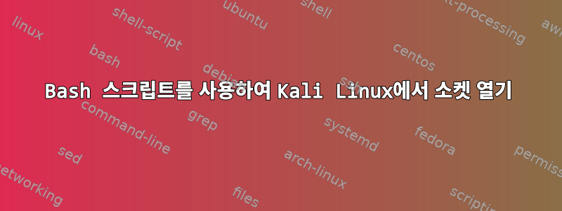 Bash 스크립트를 사용하여 Kali Linux에서 소켓 열기