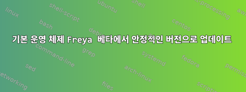 기본 운영 체제 Freya 베타에서 안정적인 버전으로 업데이트