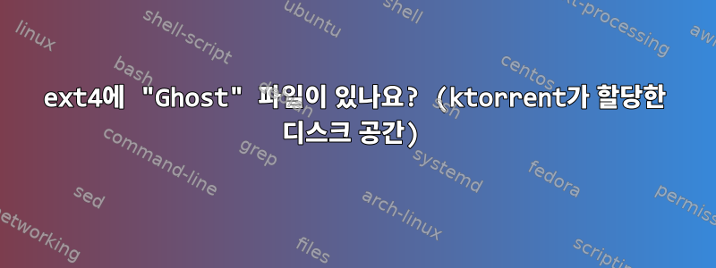 ext4에 "Ghost" 파일이 있나요? (ktorrent가 할당한 디스크 공간)