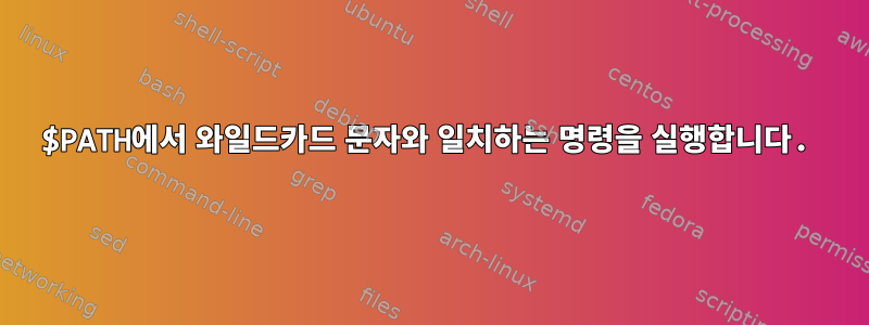 $PATH에서 와일드카드 문자와 일치하는 명령을 실행합니다.