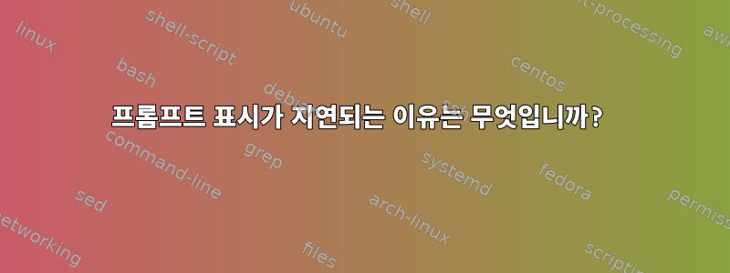 프롬프트 표시가 지연되는 이유는 무엇입니까?