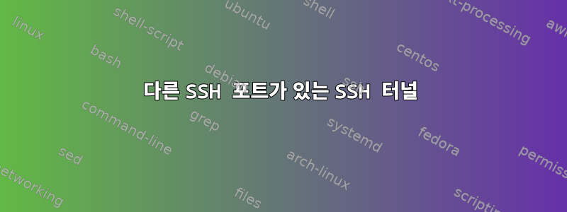 다른 SSH 포트가 있는 SSH 터널