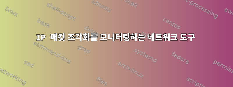 IP 패킷 조각화를 모니터링하는 네트워크 도구