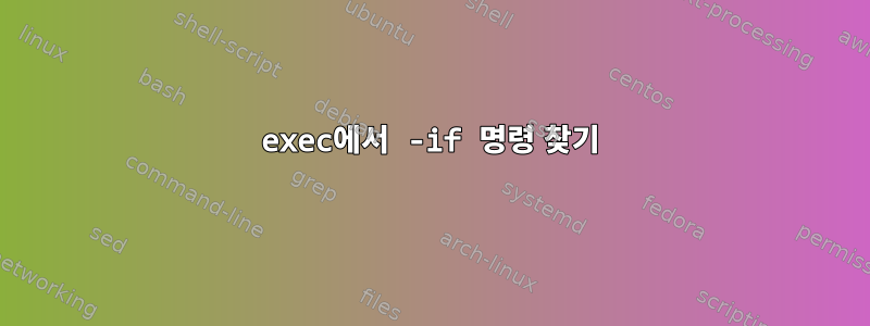 exec에서 -if 명령 찾기