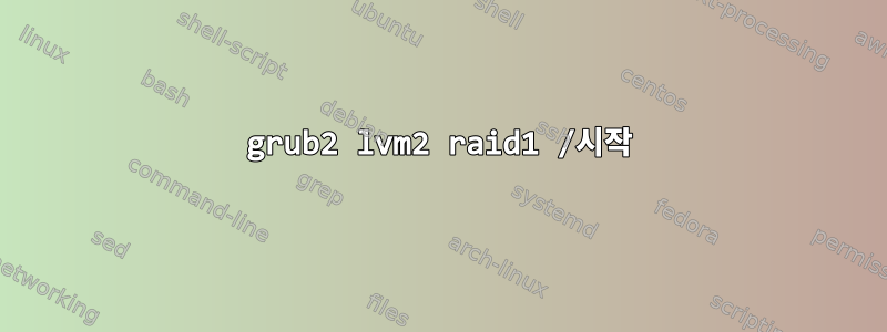 grub2 lvm2 raid1 /시작